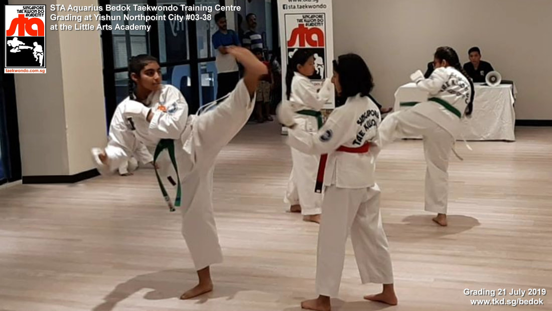 Grading Free Sparring Sonakshi Aquarius Bedok Yishun Northpoint Kinex Mall Katong Singapore Taekwondo Academy STA Adrian Huan